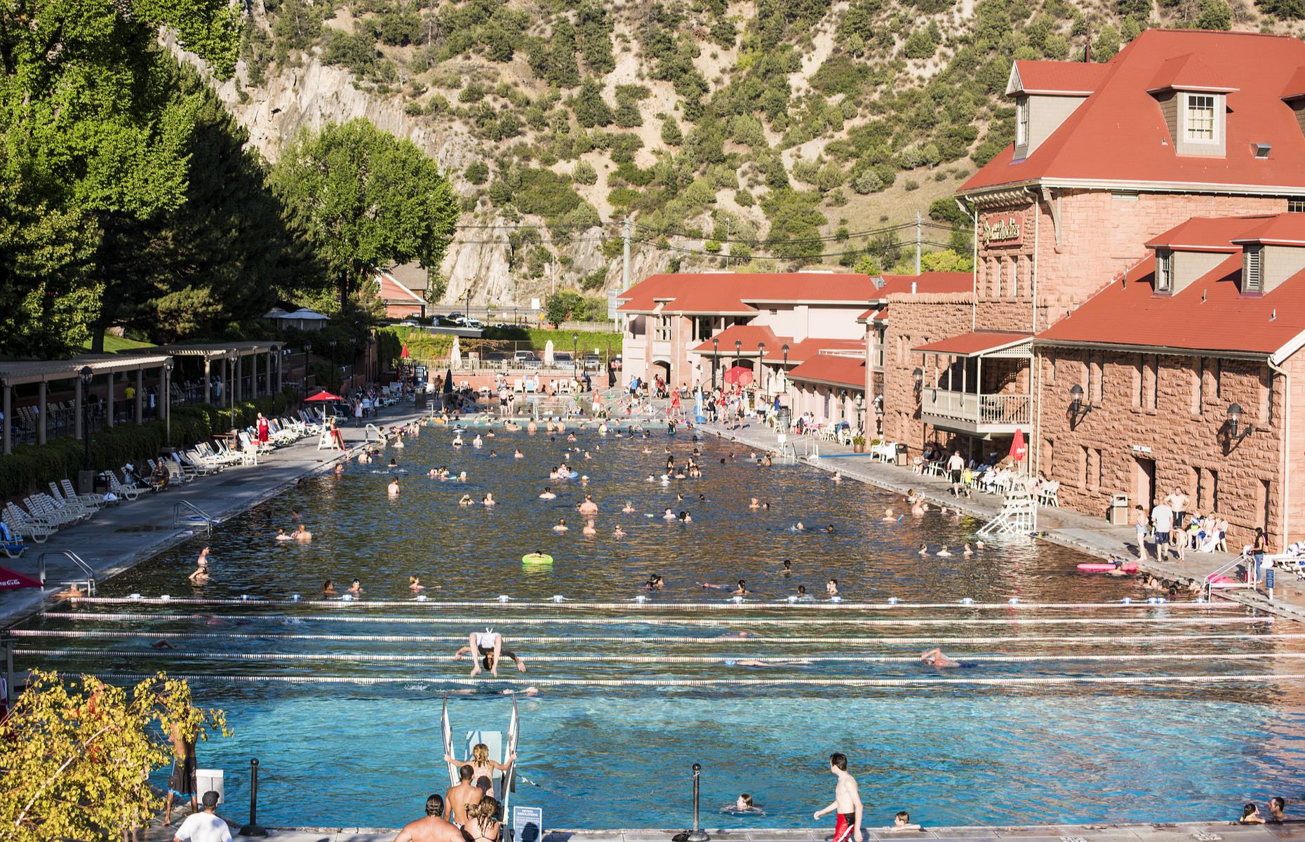 <p>Fancy a thermal-themed road trip? You can explore 19 of Colorado’s hot springs (there are over 30) from the Historic Hot Springs loop, a 720-mile route taking in some of the best in the state. Make sure you visit Glenwood Hot Springs, which is one of the world’s largest mineral baths and open year-round. The gigantic main pool contains a staggering one million gallons of water (at 90°F), while the warmer therapy pool is 100 feet (30m) long.</p>