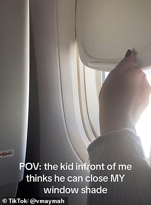 plane passenger sparks a heated etiquette debate after sharing video of herself battling a child to keep their shared window shade open... so, who do you think was in the right?