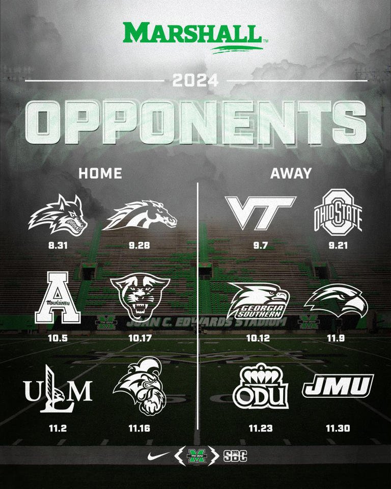 Marshall Athletics releases 2024 football schedule