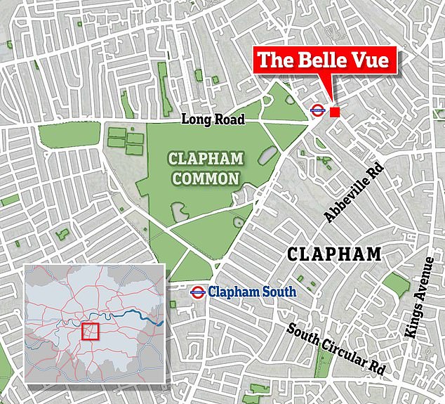 manhunt for moped rider who opened fire on pub with a shotgun while being chased by police: two suspects flee clapham common on foot after gunning down two women and 'running over' a third