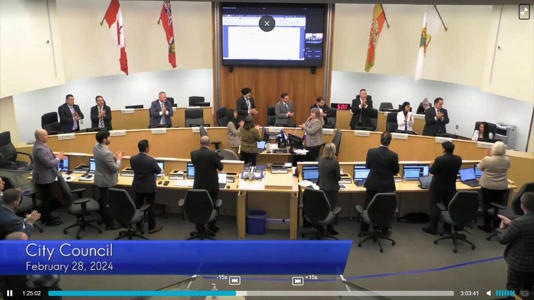 Coun. Rowena Santos delivered a 15-minute presentation at Brampton city hall ahead of International Women's Day, where she spoke up about facing harassment and discrimination on a daily basis. She received a standing ovation. (City of Brampton)
