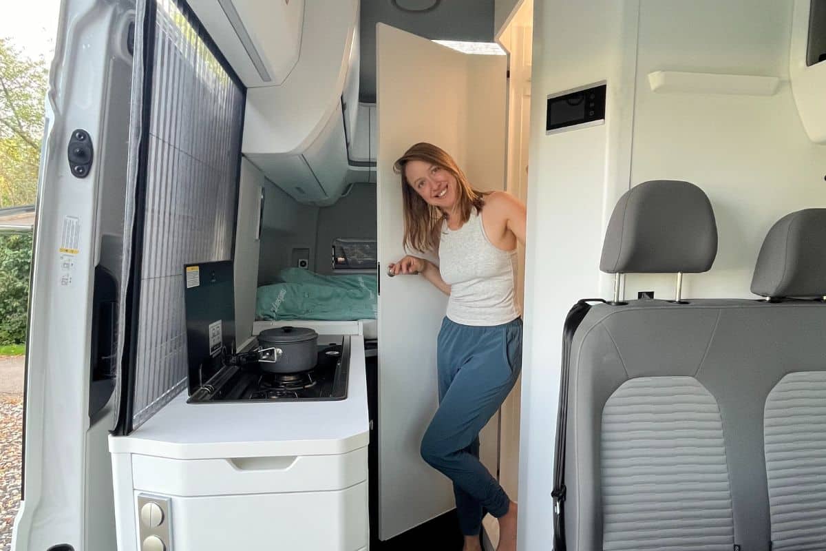 <p>We’ve been living in a Sprinter van for the past two years – the same chassis where many companies build out their smallest RVs with a shower and toilet. Since we did a DIY van, we opted NOT to have a bathroom in our van.</p> <p>However, I just spent a month traveling Europe in a variety of small RVs with bathrooms, and it WAS nice to have that hot shower and place to pee inside my rig. We refrained from going #2, though, as that can be gross to dump when you have a cassette toilet.</p> <p>For the non-squeamish, a small RV with a shower and toilet can have a lot of benefits and is the ONLY way many people will travel, especially full-time. </p> <p>With that in mind, here are some of our top picks!</p>