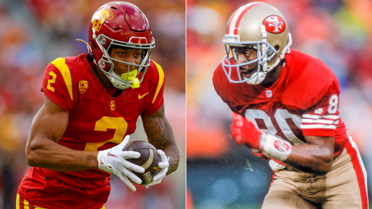 brenden rice vs. jerry rice combine 40 times: how the usc wr's speed compares to nfl legend dad