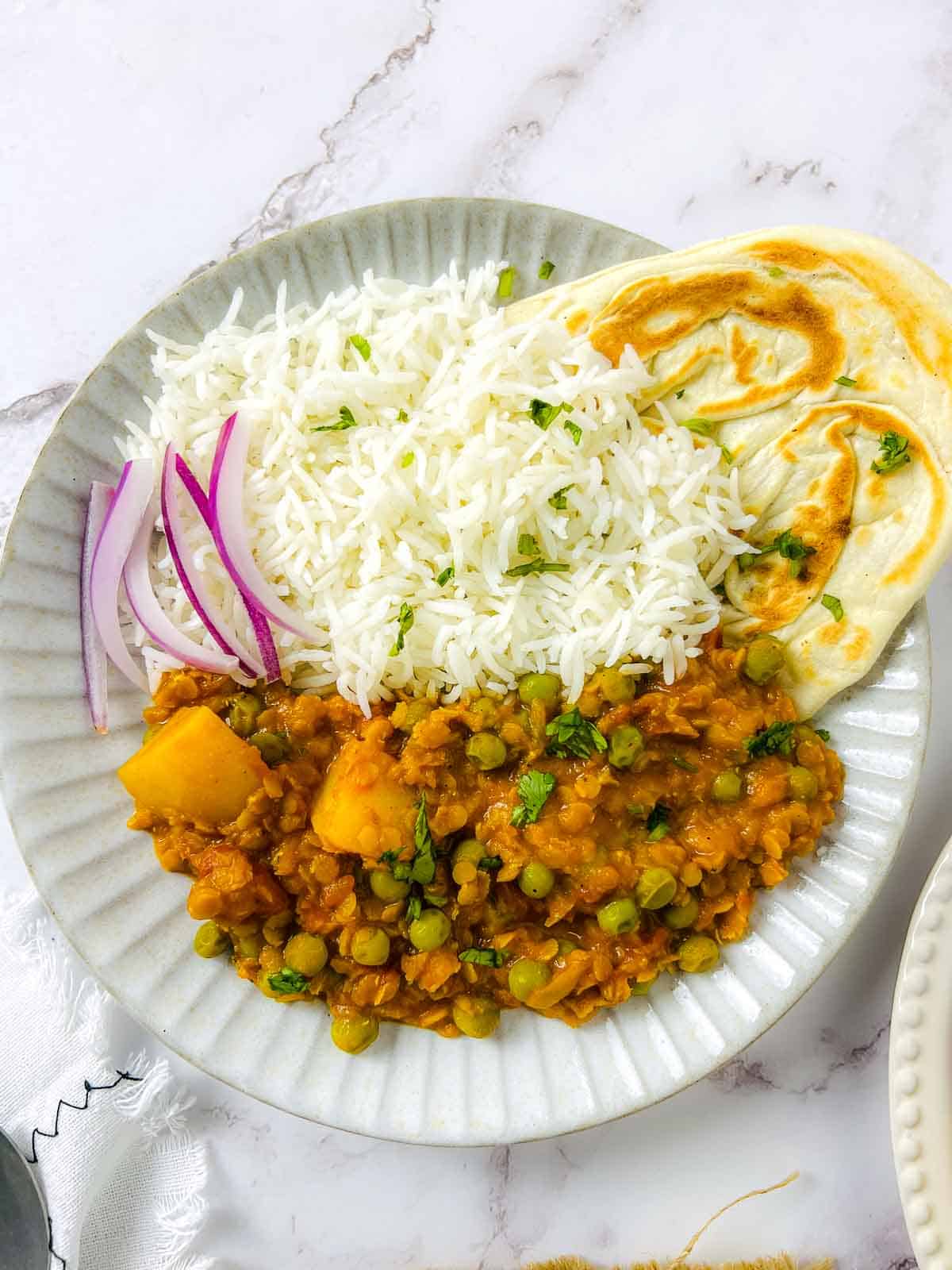 Lentils, Peas, and Potato Curry: Easy Weeknight Comfort Food