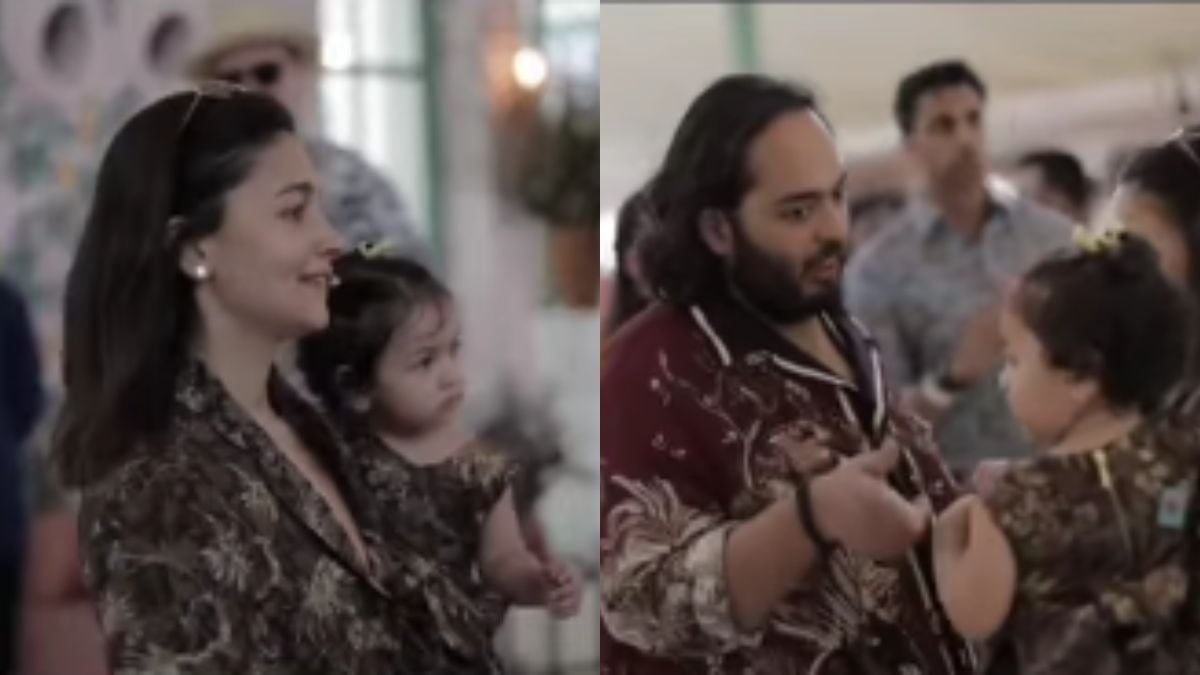 WATCH: Anant Ambani Plays With Raha Kapoor As She Twins With Mommy Alia ...