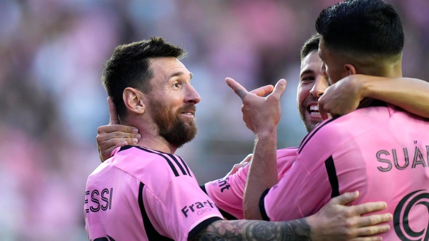 lionel messi scores rare type of brace for inter miami as luis suarez and argentina star turn back clock