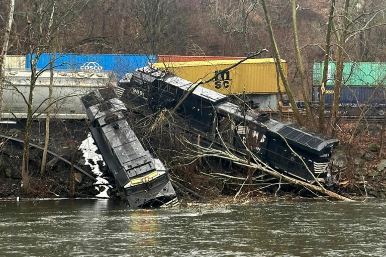 Norfolk Southern trains derail in PA, spill diesel fuel and plastic pellets
