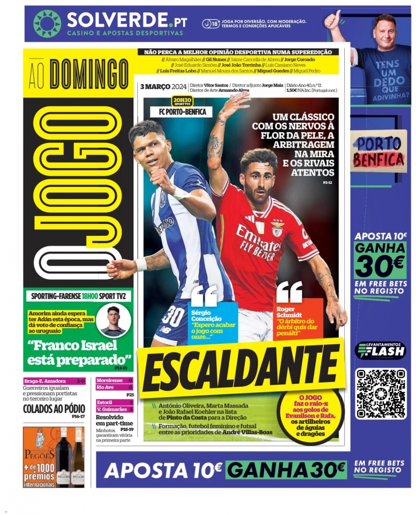 Veja As Capas De Hoje De Mar O De Das Principais Revistas Desporto