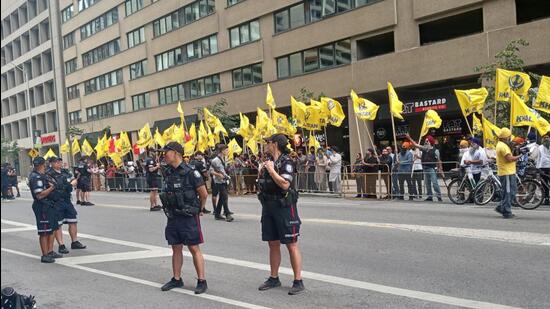 canada: pro-khalistan groups stage protests near indian consulates in toronto, vancouver