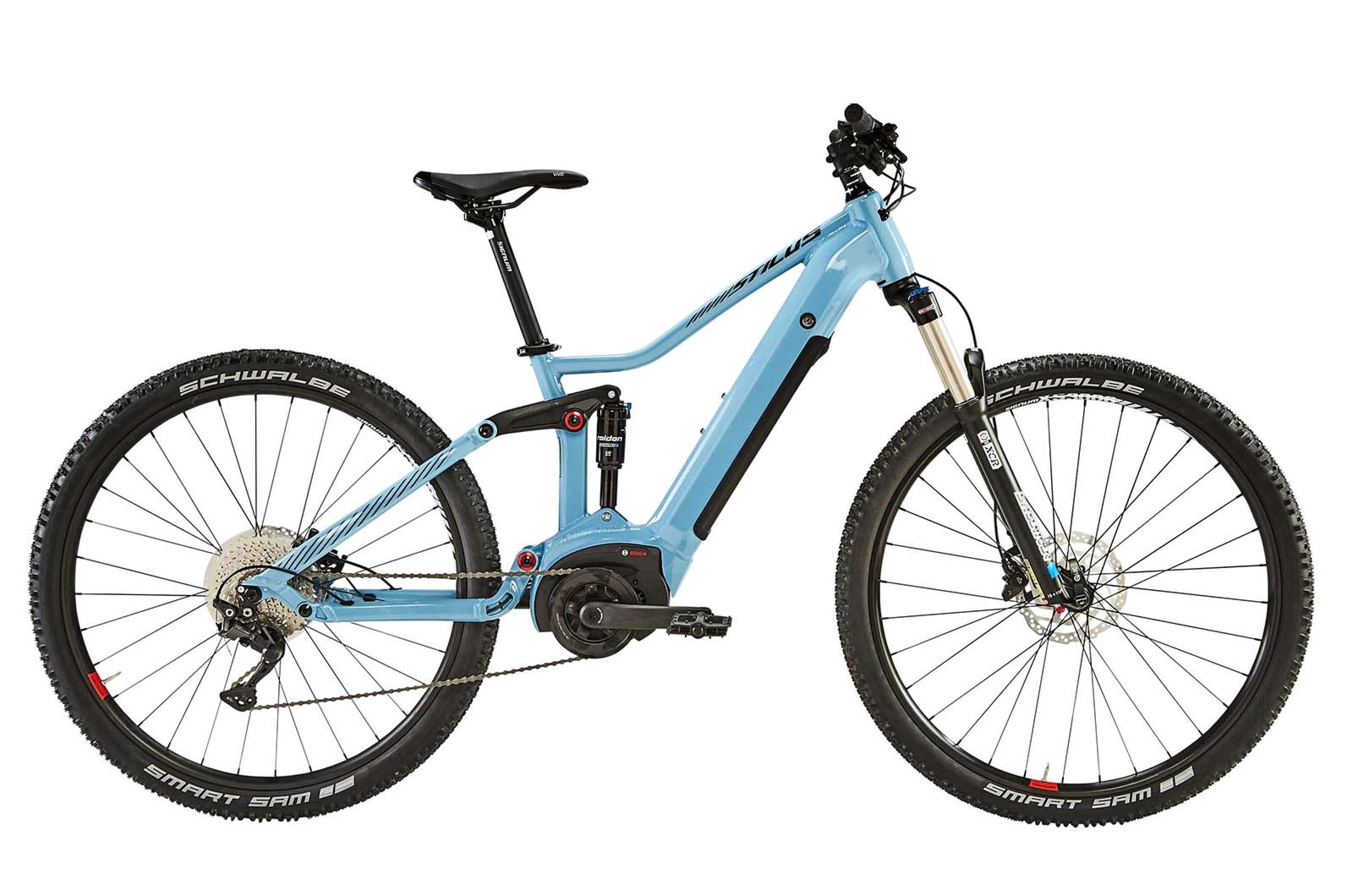 <p>Choosing an electric mountain bike when you’re on a tight budget doesn’t necessarily mean you have to skimp on quality. This offering from Decathlon uses Bosch’s Performance Line 65Nm mid-drive motor and 500Wh battery, which for under £3k is pretty good value.</p>  <p>The suspension is provided by Suntour with 130mm travel up front and on the rear, and a Shimano Deore 10-speed drivetrain. There are compromises, but for the money, you can always upgrade these components later – the electrical system and frame is more important. </p>