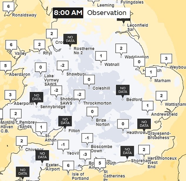 uk weather: windsor wakes up to frost and fog as first days of spring are hit by -7c arctic deep freeze