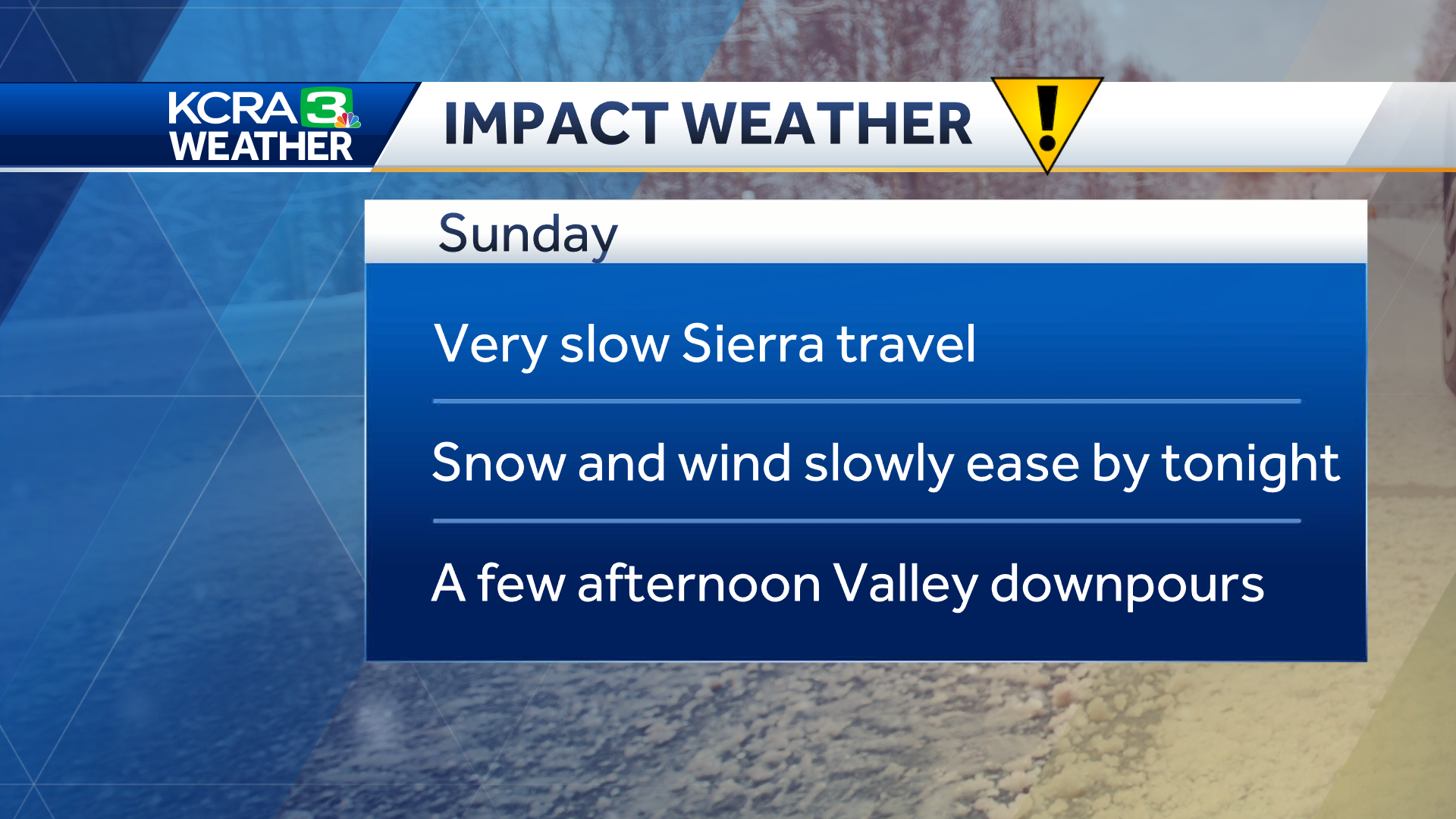 Northern California Forecast: Sierra Snow Slowly Eases; A Few Valley ...