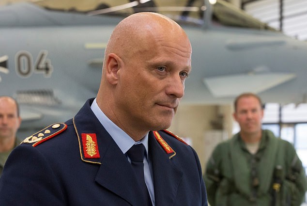 secret call by german air force chief who claimed british troops were 'on the ground' in ukraine is intercepted by russian spies