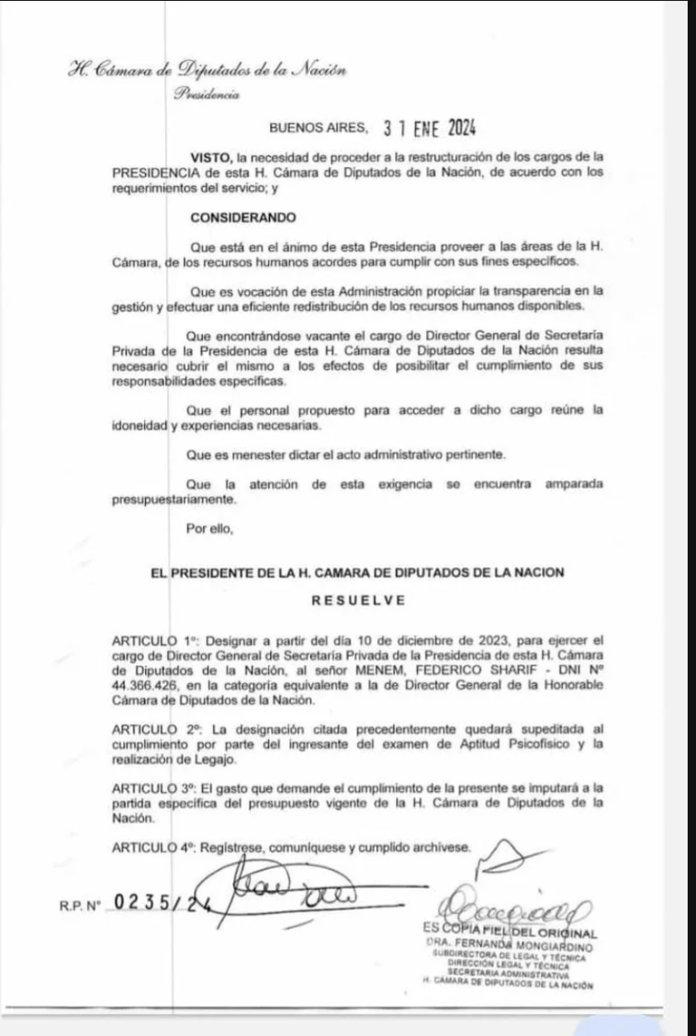 No hay plata pero el sobrino de Martín Menem cobrará más dos millones de pesos mensuales