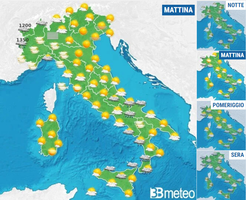 allerta meteo in tutta italia, settimana di piogge e temporali. ecco le zone più colpite