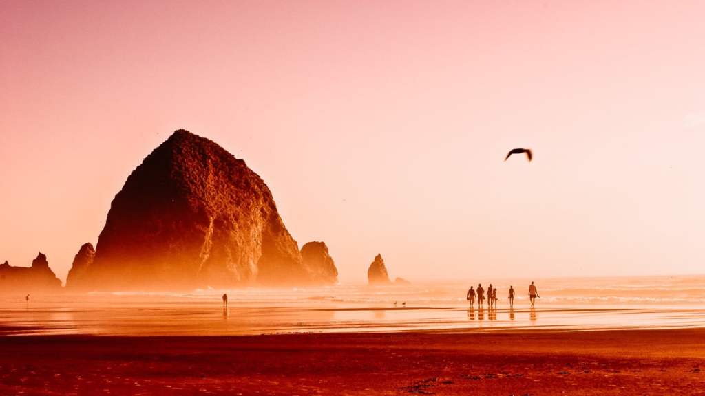 <p>Recognized as one of the most picturesque beaches in the Pacific Northwest, Cannon Beach is a captivating stretch of shoreline loved for its rugged beauty, iconic sea stacks, and expansive sandy shores. At first glance, the isolated yet majestic Haystack Rock quickly catches the eye. </p><p>While swimming in the cold waters by the seashore is an excellent activity in the summer, it is not always ideal for novice swimmers as the waves tend to get strong. </p><p class="has-text-align-center has-medium-font-size">Read also: <a href="https://worldwildschooling.com/secret-beaches-in-the-us/">Hidden Beaches in the US</a></p>