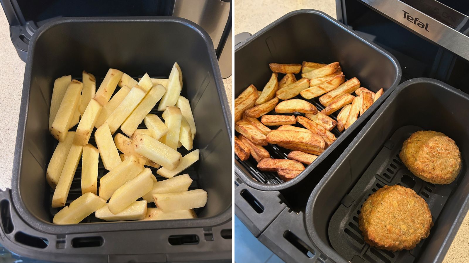 i tried tefal's take on a dual zone air fryer, and it's perfect for cooking family-sized meals