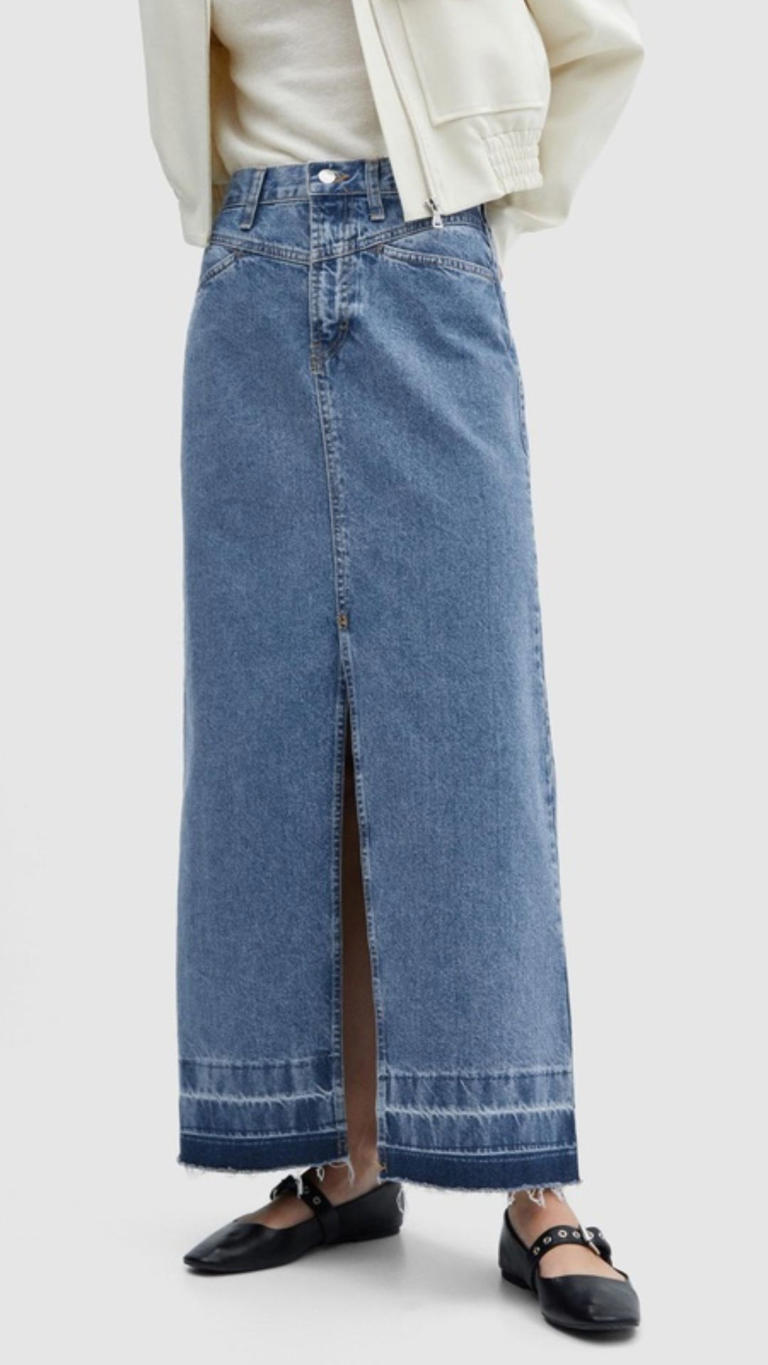 The Denim Maxi Skirt Isn’t Going Anywhere In 2024