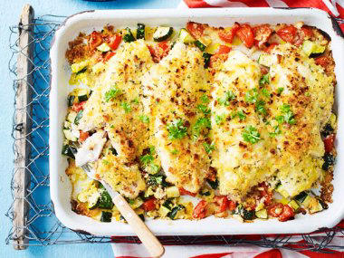 Julie Goodwin’s lamb forequarter chops with vegetables tray bake