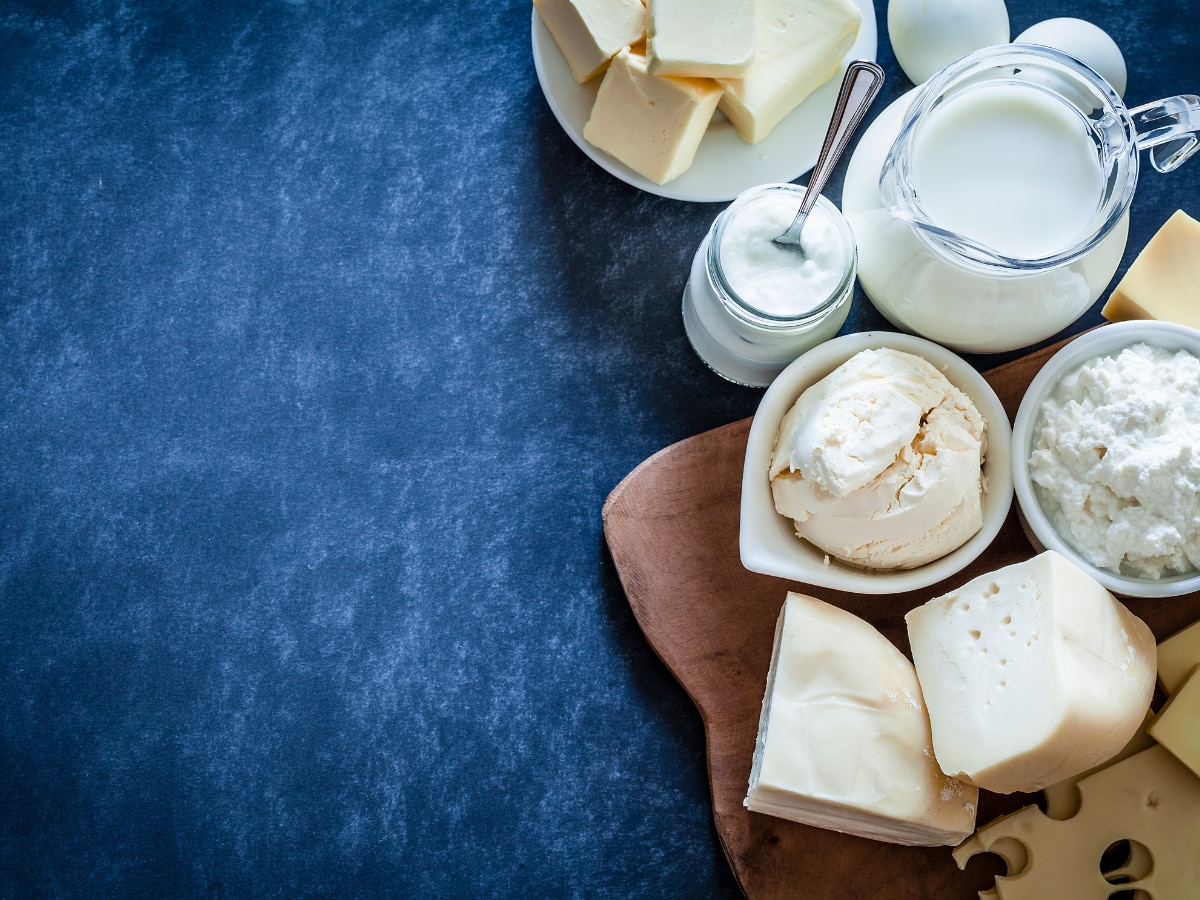 Dairy products such as milk, yoghurt, and cheese are typically considered non-cariogenic, which may be due to the high contents of calcium and phosphate, their high buffering capacity, lactose, casein, and casein phosphopeptides in dairy products. (Image source: getty images)