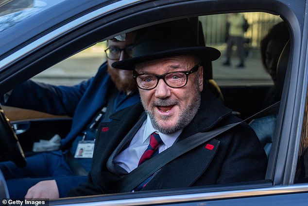 'i always loved the building - the people in it, not quite so much': george galloway takes a swipe at parliament as pro-palestinian socialist agitator returns to westminster in a (chauffeur-driven) volvo to be sworn in as rochdale mp amid gaza tensions