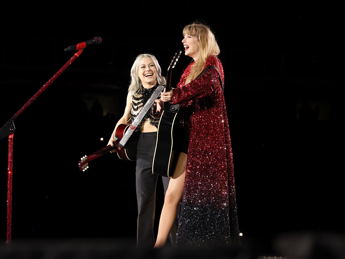 <p>Taylor Swift and Phoebe Bridgers share a blossoming friendship rooted in their mutual admiration for each other's music and talent. Swift has publicly praised Bridgers' songwriting prowess, and they've been seen supporting each other at industry events. Their friendship reflects a genuine connection and respect for each other's artistry, and they collaborated on <em>Red (Taylor's Version)</em> for the song "Nothing New." </p> <p>s. Rising to prominence with her debut album "Stranger in the Alps" in 2017, Bridgers has garnered widespread acclaim for her introspective songwriting style and raw emotional honesty. She's recognized for her evocative storytelling and ability to create atmospheric indie folk-rock music that resonates deeply with listeners. Phoebe Bridgers and Taylor Swift shared the stage during The Eras Tour at Nissan Stadium.</p>