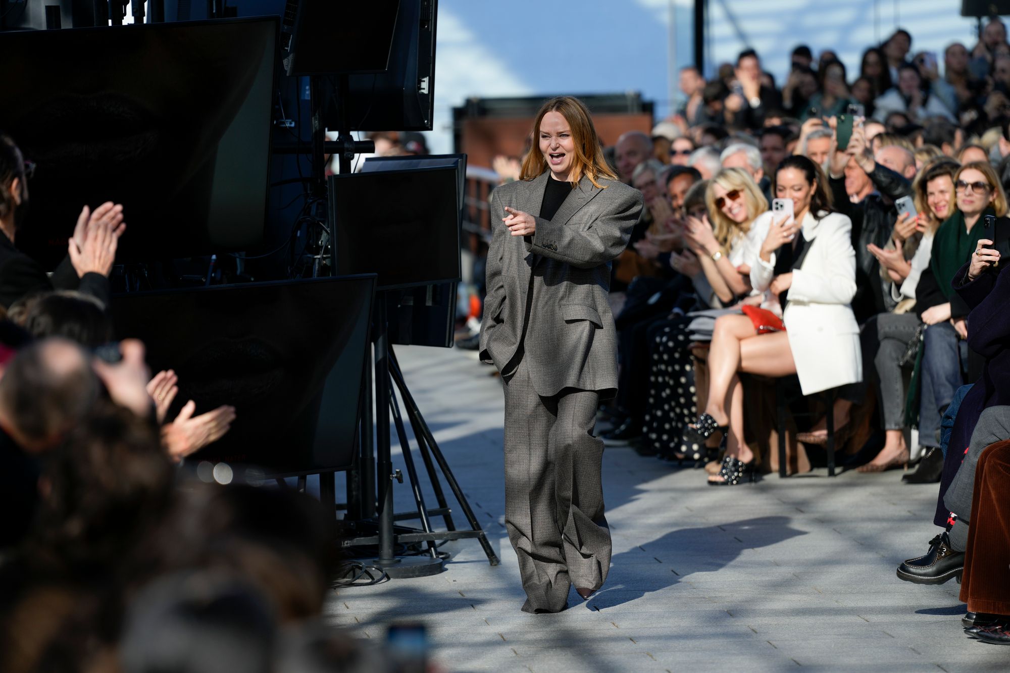 come together! paul mccartney and ringo starr are paris fashion week stars on stella mccartney’s front row
