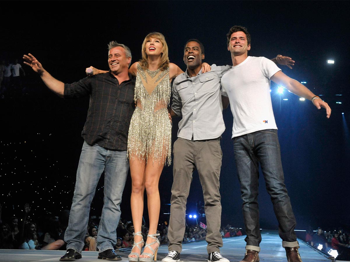 <p>During Taylor Swift's 1989 World Tour in Los Angeles on August 22, 2015, fans were treated to an unexpected surprise as Matt LeBlanc, known for his role in<em> Friends," </em>joined comedian Chris Rock and actor Sean O'Pry onstage. Their presence added a unique and exciting element to the concert, showcasing Swift's ability to bring together diverse talents from various entertainment realms. </p> <p>The trio's appearance delighted the audience, highlighting Swift's broad appeal and her ability to create unforgettable moments that transcend music, uniting fans and celebrities alike in a shared experience of joy and entertainment.</p>