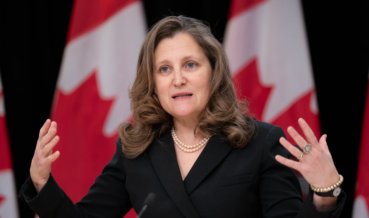 chrystia freeland to present federal budget on april 16