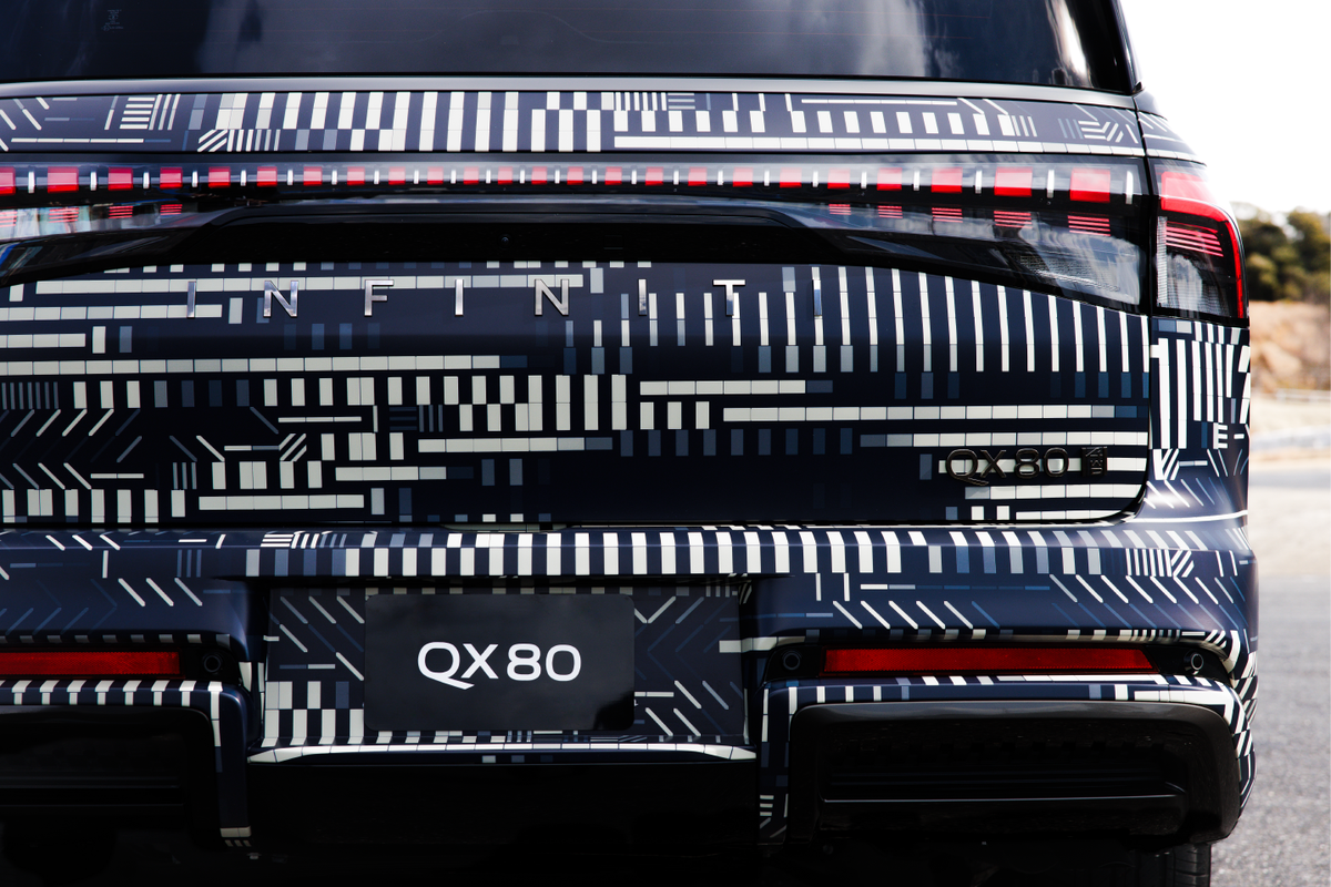 2025 infiniti qx80 teased with new design, 450-hp twin-turbo v-6