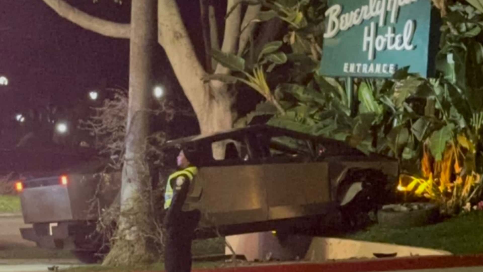 Beverly Hills Hotel Valet Driver Crashed This Tesla Cybertruck: Report