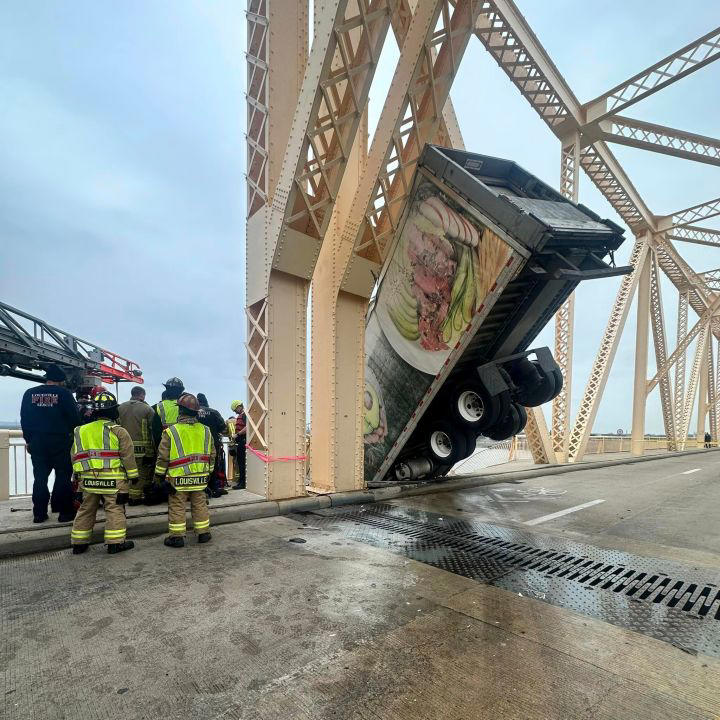 Truck Driver Left Dangling From Bridge ‘overcome With Emotion After