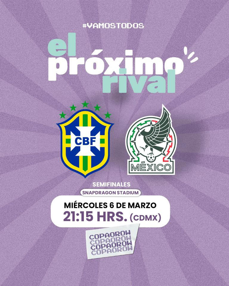 Semifinal México vs Brasil en la Copa Oro W 2024 Horario, cuándo