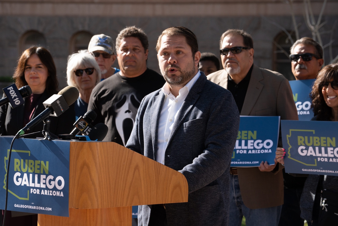 Representative Ruben Gallego on step closer to the Senate, submits