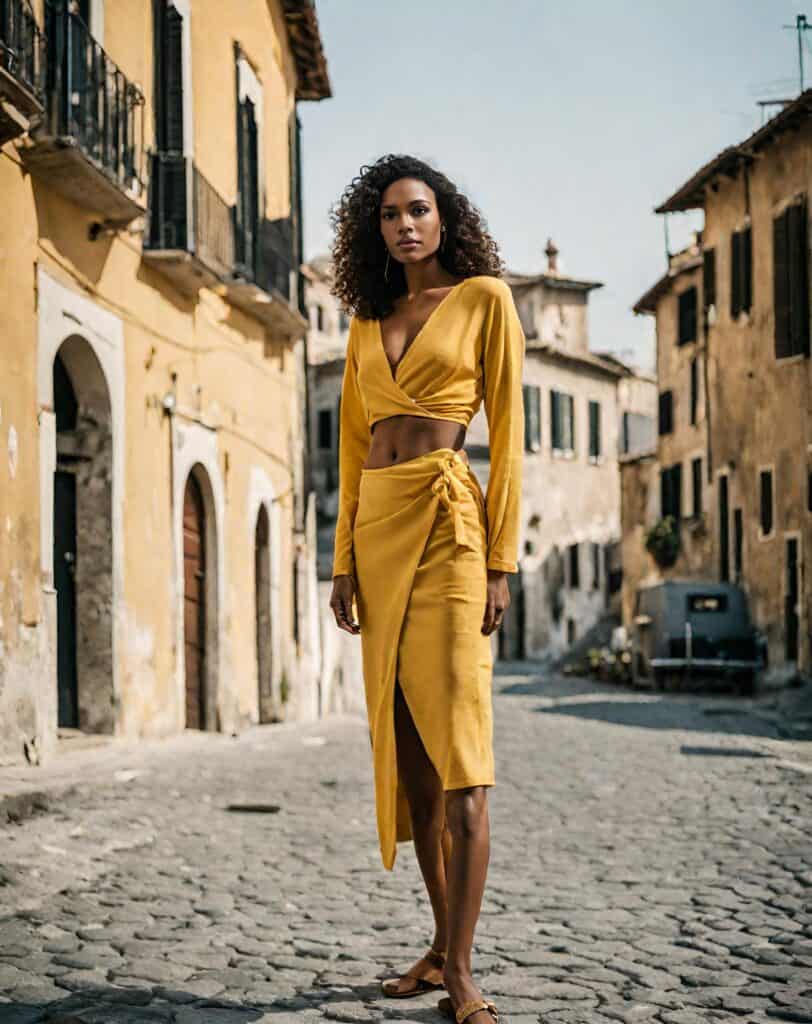 <p>Wrap sets emerge as the savvy pick for travelers exploring Europe with an eye for style and adaptability. Their wrap design not only injects visual intrigue but also ascertains a personalized fit that emphasizes your figure.</p><p>This matching set melds together, projecting an air of understated elegance and making you appear well-put-together without looking overdone.</p><p><strong>More styling tips from Petite Dressing</strong></p><ul> <li><a href="https://blog.petitedressing.com/beach-outfits/">30 Easy and Stunning Beach Outfits in 2024 Every Woman Should Try</a></li> <li><a href="https://blog.petitedressing.com/black-jeans-outfit/">30 Black Jeans Outfits in 2024 You Will Love</a></li> </ul>