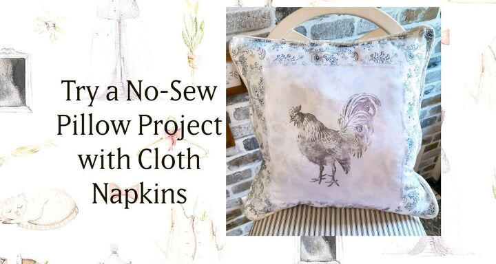 Make a No-Sew Pillow With Cloth Napkins