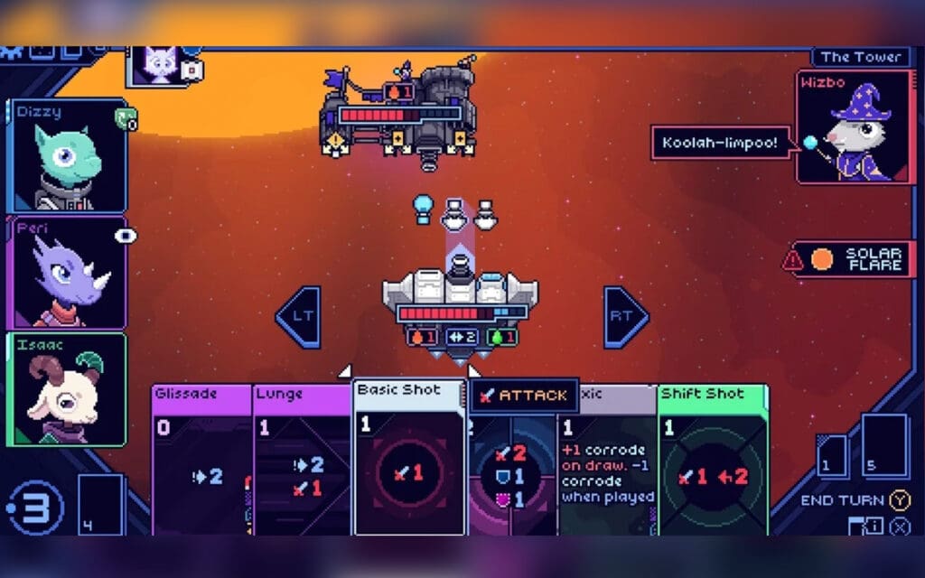 <p><em>Cobalt Core</em> is a sci-fi rogue-like deck-building game released in 2023. Players manage a deck of cards representing their crew-members’ actions. Maneuver your ship to avoid enemy cannon fire as you line up the perfect shot. It’s all about tactical gameplay where every decision counts. The 2D, pixel art style makes it stand out brilliantly in the genre.</p>