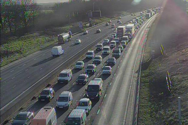 Traffic on the M62 right now (Image: Traffic England)