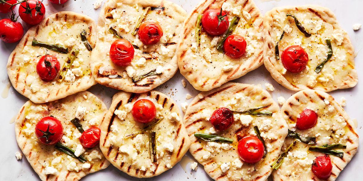 These Grilled Tomato Feta Pizzettes Are Ideal For Customizing