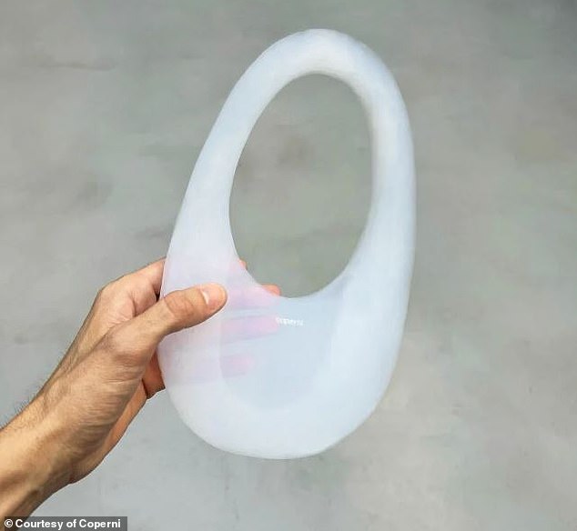 french designer coperni uses nasa's silica aerogel to create a bag made of 99% air