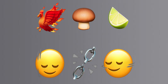 Sáu biểu tượng cảm xúc mới trên iOS 17.4. Ảnh: 9to5Mac