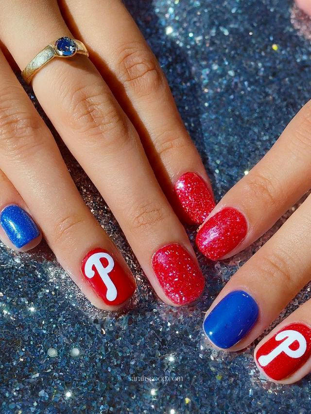 35+ Philadelphia Phillies Nail Designs and Ideas