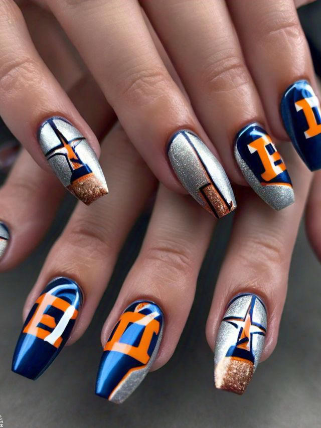 35+ Houston Astros Nail Designs and Ideas