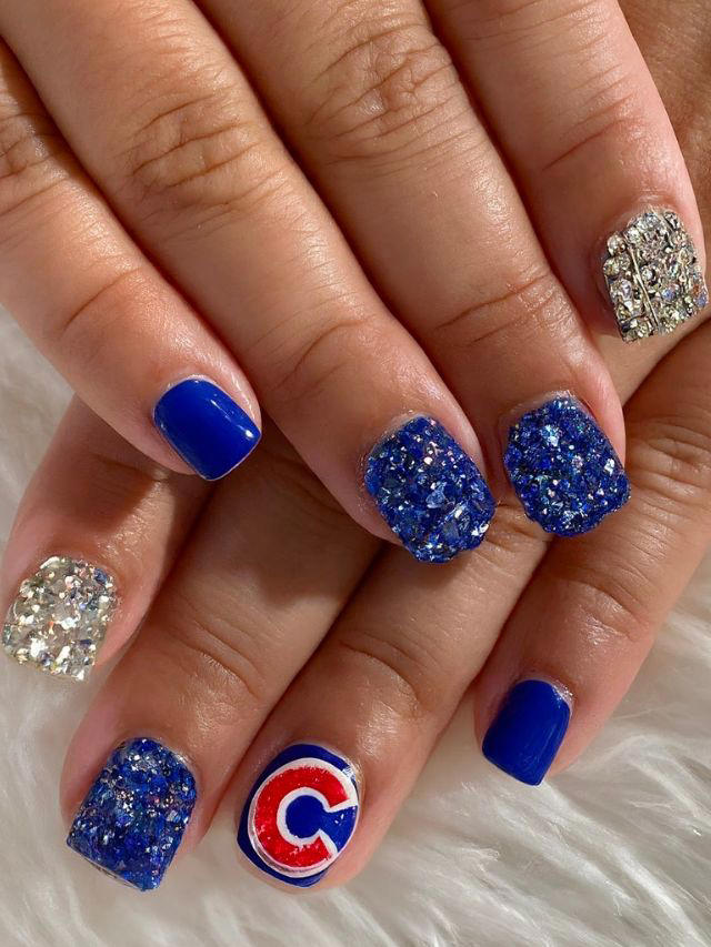 35+ Chicago Cubs Nail Designs and Ideas