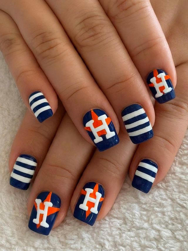 35+ Houston Astros Nail Designs and Ideas