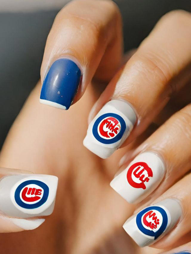 35+ Chicago Cubs Nail Designs and Ideas