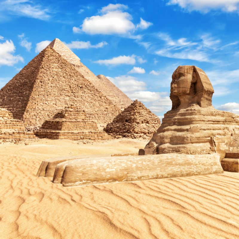 Great Pyramids and Sphinx in Egypt