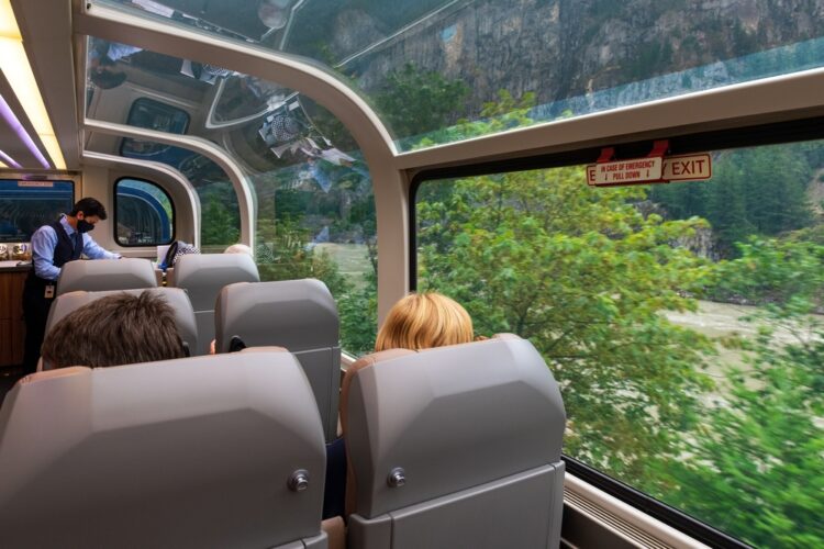 <p>Explore the stunning Canadian Rockies in unparalleled comfort aboard the Rocky Mountaineer, featuring panoramic glass-domed coaches and gourmet cuisine while traveling between Vancouver and Banff or Jasper.</p>