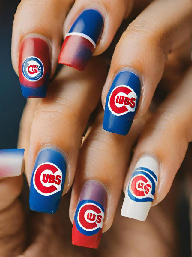 35+ Chicago Cubs Nail Designs and Ideas