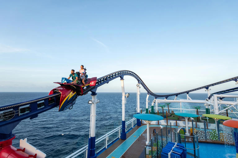 Carnival's BOLT roller coaster.